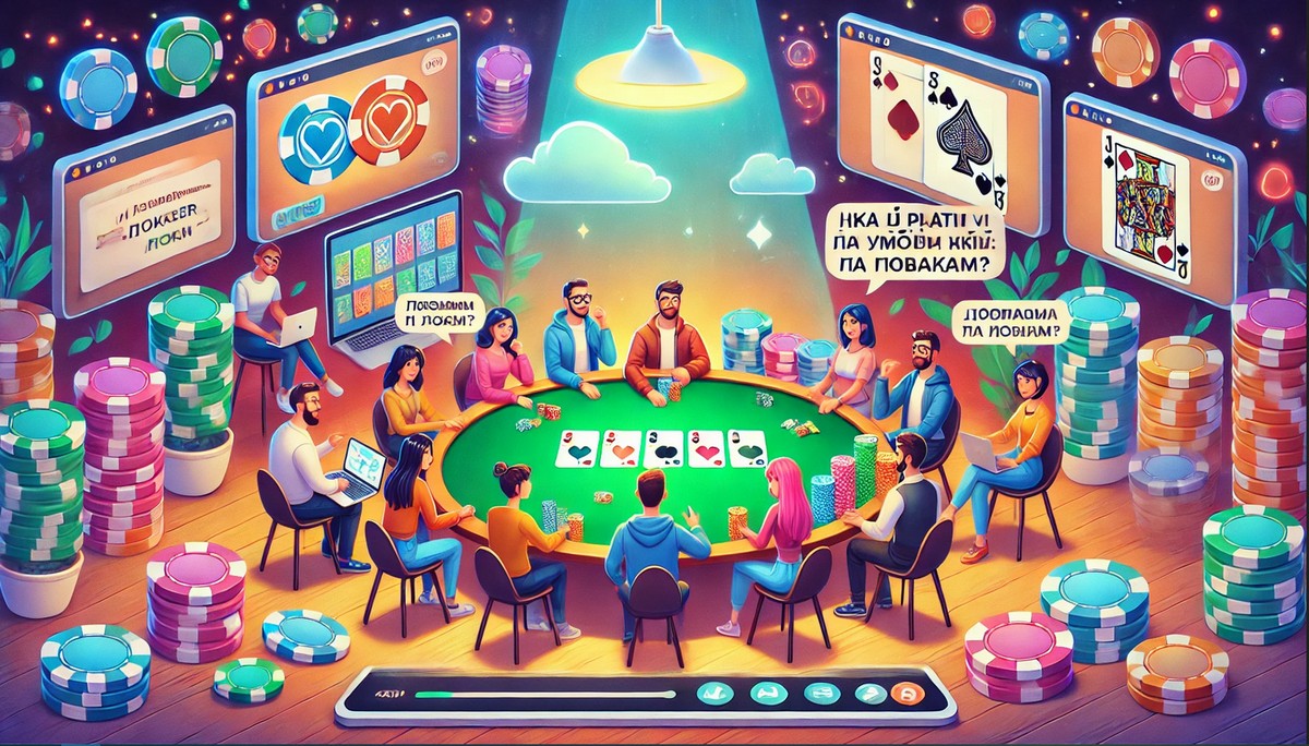 Грати в покер на умовні фішки та віртуальні ставки без ризику