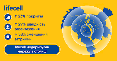 lifecell розширив мережу і покращив якість зв’язку в Києві