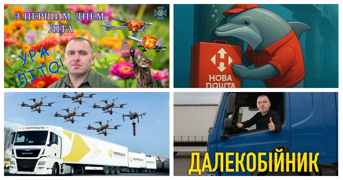 Як українці святкували перші дні літа: добірка найкращих мемів про операцію Павутина та черговий підрив кримського мосту