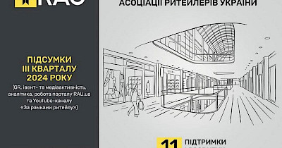 Звіт про діяльність Асоціації ритейлерів України за IІI квартал 2024 року