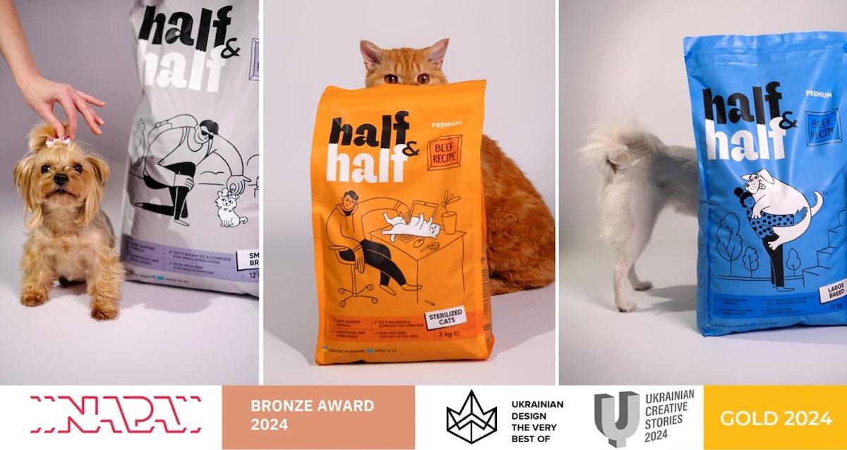 Дизайн бренду Half&Half отримав дві нагороди на міжнародних конкурсах