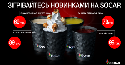 На зимовий сезон SOCAR представив лінійку напоїв власної розробки