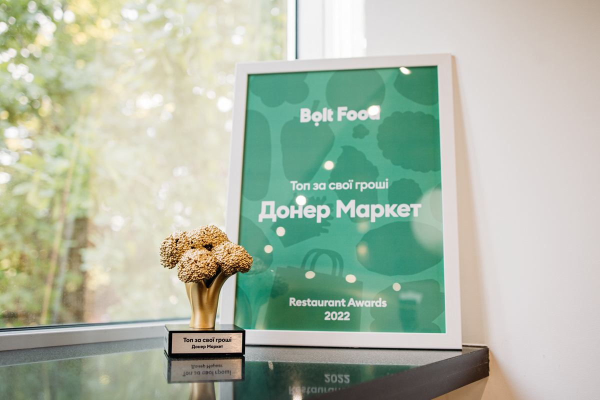 Döner Маркети Києва отримали премію Restaurant Awards від Bolt Food Ukraine