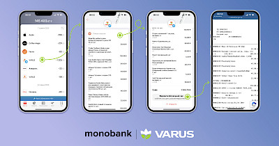 Varus интегрировал чеки в мобильный банкинг