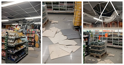 У Дніпрі уламки ворожої ракети пошкодили приміщення магазину Varus