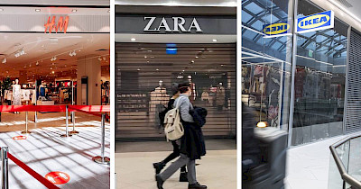 Zara, H&M, IKEA та інші: хто зі світових рітейлерів усе ще не повернувся до роботи в Україні через війну