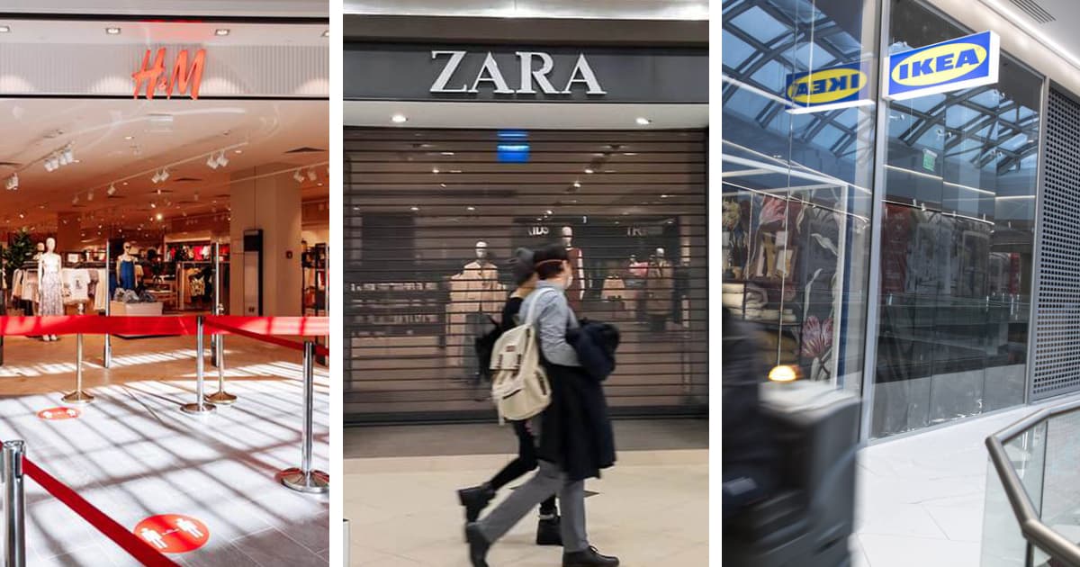 Zara, H&M, IKEA та інші: хто зі світових рітейлерів усе ще не повернувся до роботи в Україні через війну
