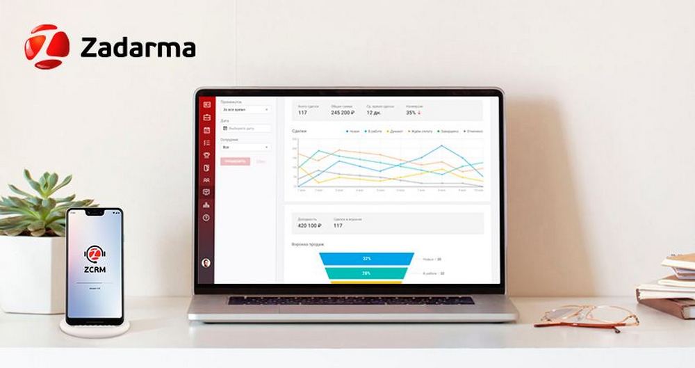 Покращена версія CRM Zadarma: версія для мобільних пристроїв та інструменти для детального аналізу