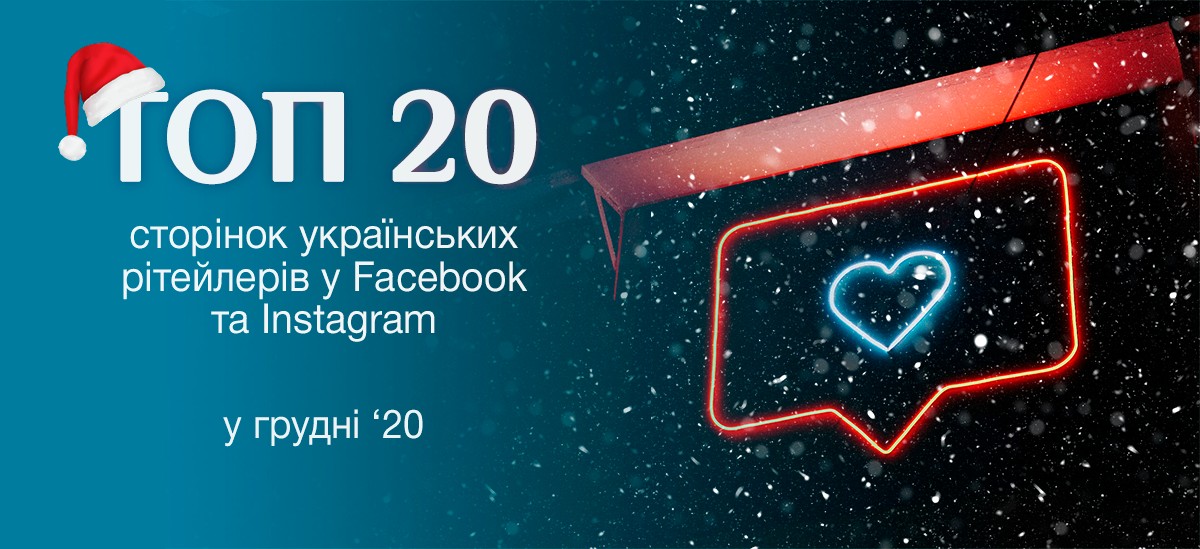 Рейтинг года: топ-20 украинских ритейлеров в Facebook и Instagram в 2020 году