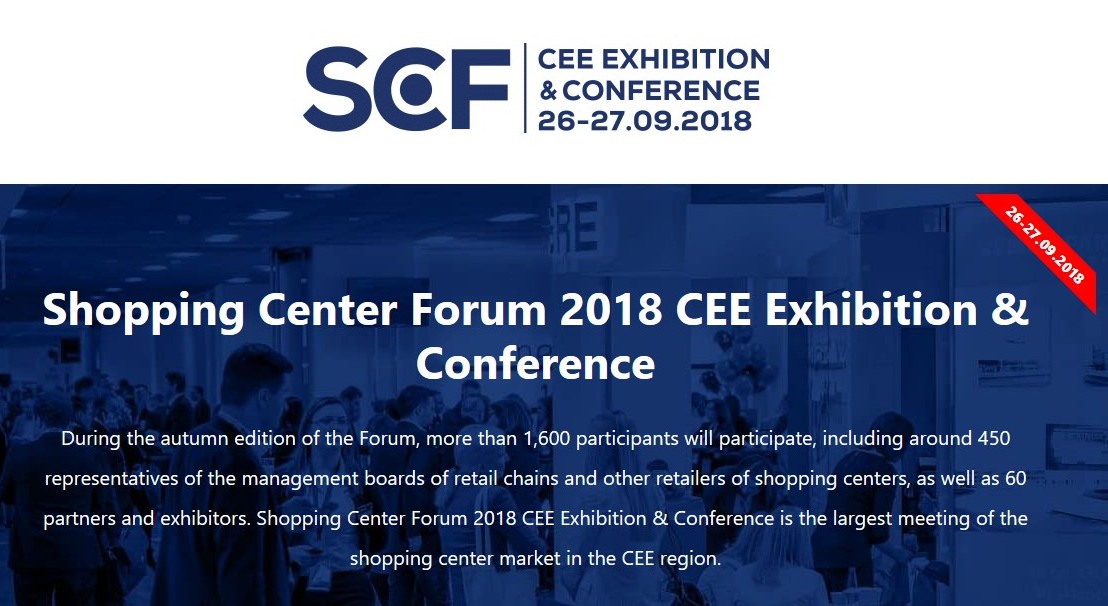 26-27 вересня, Варшава, Польща: Shopping Center Forum 2018 CEE Exhibition & Conference