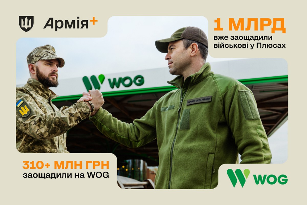 Понад 310 млн грн знижок від WOG для захисників