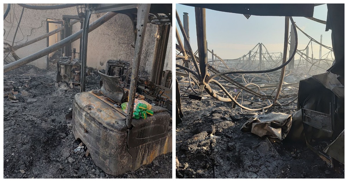 Через ворожу атаку майже знищено логістичний центр мережі маркетів Сімі та Сім23